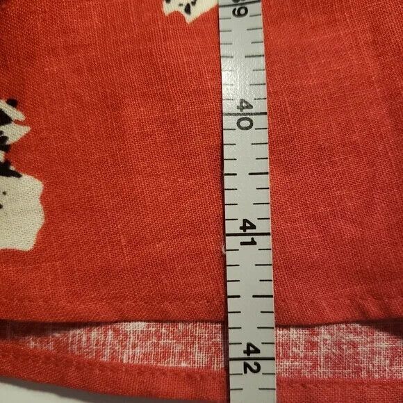 Yaly Couture Romantic Tomato Girl Floral Sleeveless Linen Midi Dress with Sash - Picture 8 of 10